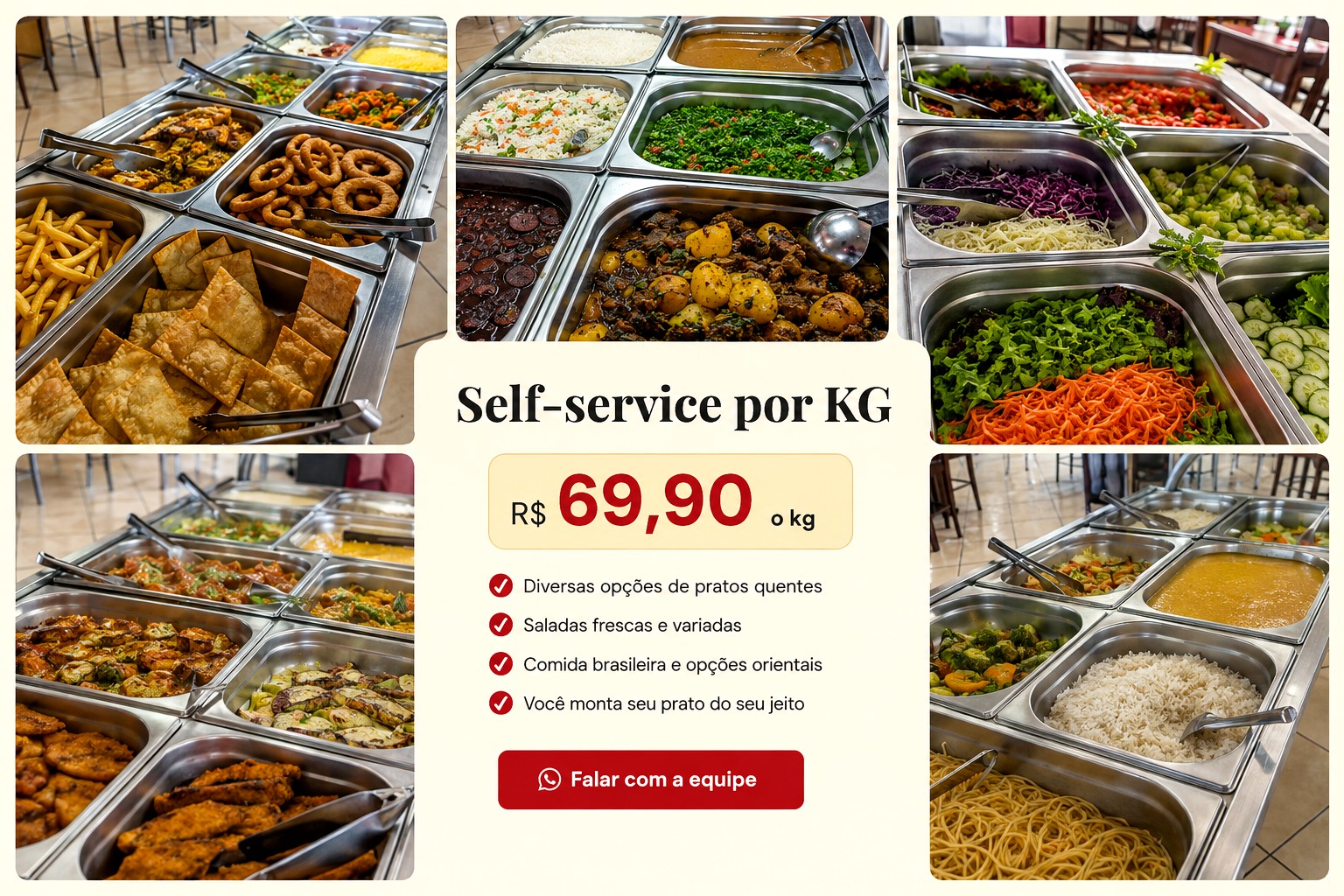 Self-service por quilo do Família Nishimura